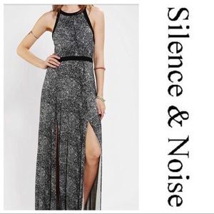 Silence + noise hobo sexy maxi dress w/ slits sexy